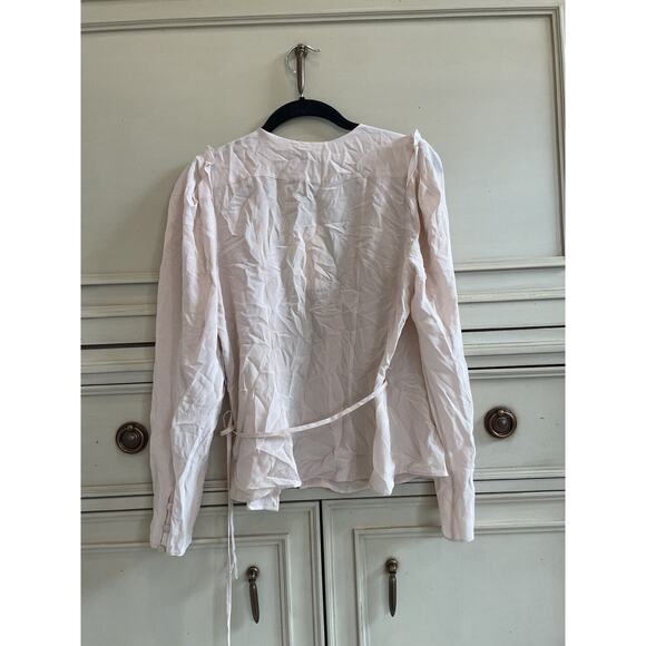 Joie Leigh 100%Silk Women's V-Neck Wrap Hushed Violet Top Size Small-$298 - Picture 11 of 11